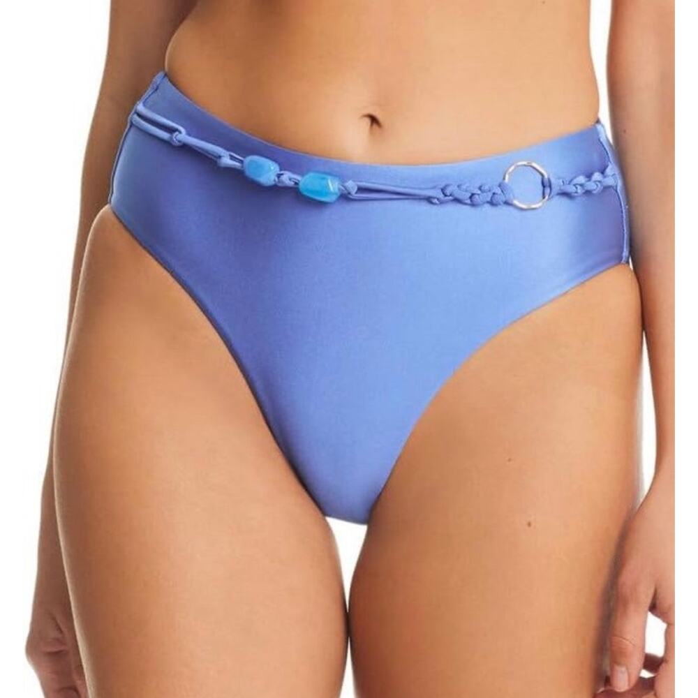 Red Carter High Waisted Beaded Bikini‎ Bottom Size Medium NEW